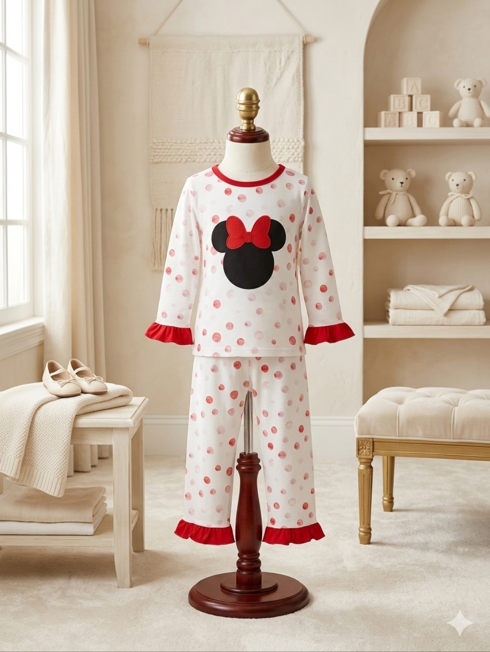 Abby & Evie Minnie Mouse 2pc Knit Set